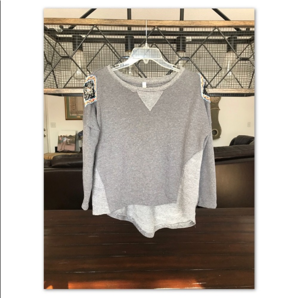 Beaded Shoulder Sweater